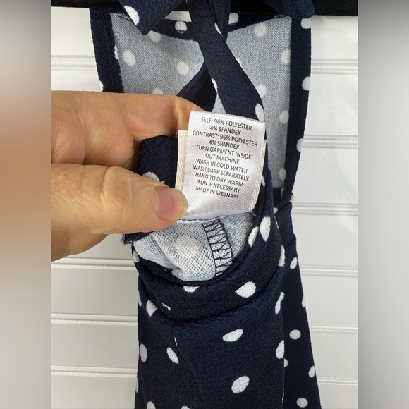 Heart & Arrow polka dot navy ruffle jumper. Girls size 4 - Picture 3 of 4